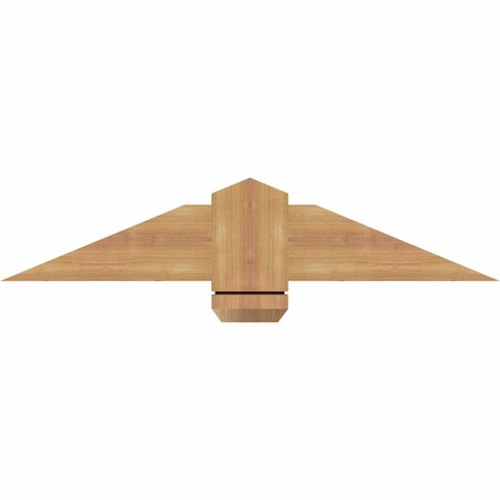 Ekena Millwork Eugene Smooth Timber Gable Bracket, Western Red Cedar, 36"W x 7"H x 5 1/2"D x 5 1/2"F, 5/12 Pitch GBW036X07X0606EUG00SWR